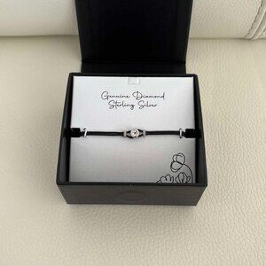 NWT Diamond Accent Cord Bracelet in Sterling Silver